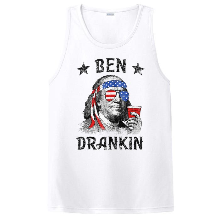 4th Of July For Men Ben Drankin Funny Beer PosiCharge Competitor Tank