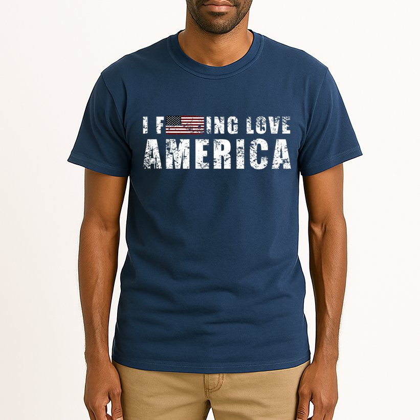 4th Of July American Funny Gift I Fucking Love America Tall T-Shirt