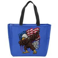 4th Of July Fourth American Flag Patriotic Eagle Great Gift Zip Tote Bag