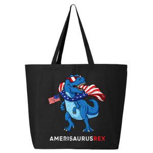 4th Of July Amerisaurus T Rex Dinosaur 25L Jumbo Tote