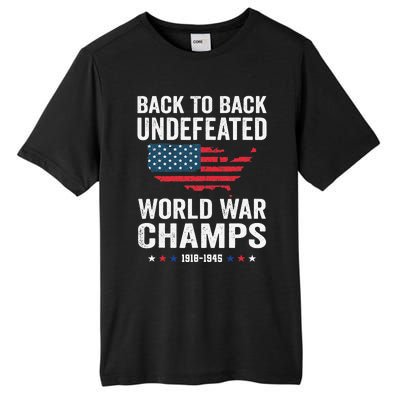 4th Of July Back To Back Undefeated World War Champs Tall Fusion ChromaSoft Performance T-Shirt