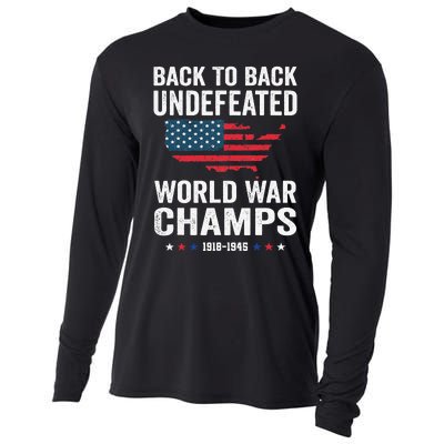 4th Of July Back To Back Undefeated World War Champs Cooling Performance Long Sleeve Crew