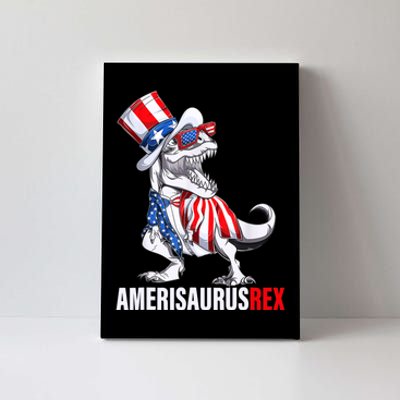 4th Of July T Rex Dinosaur Amerisaurus Rex Canvas