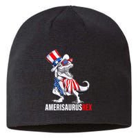 4th Of July T Rex Dinosaur Amerisaurus Rex Sustainable Beanie