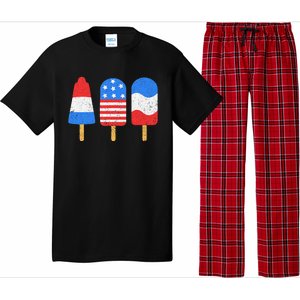 4th Of July Ice Pops Red White Blue American Flag Patriotic Pajama Set