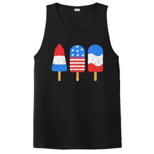 4th Of July Ice Pops Red White Blue American Flag Patriotic PosiCharge Competitor Tank