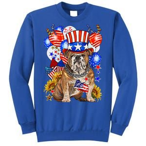 4th Of July English Bulldog Mom Dad Patriotic American Flag Sweatshirt