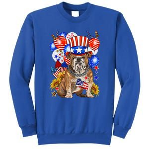 4th Of July English Bulldog Mom Dad Patriotic American Flag Tall Sweatshirt