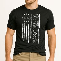 4th of July 1776 Patriotic  USA Flag Cooling Performance Crew T-Shirt