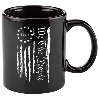 4th of July 1776 Patriotic  USA Flag 11oz C Handle Ceramic Mug
