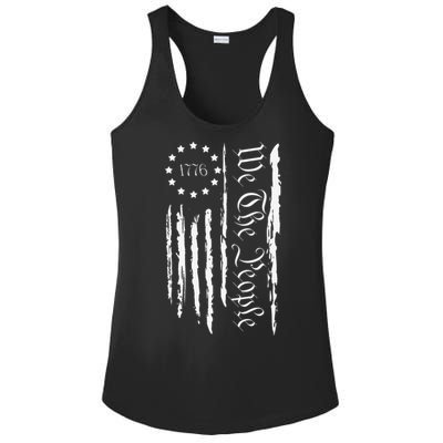 4th of July 1776 Patriotic  USA Flag Ladies PosiCharge Competitor Racerback Tank