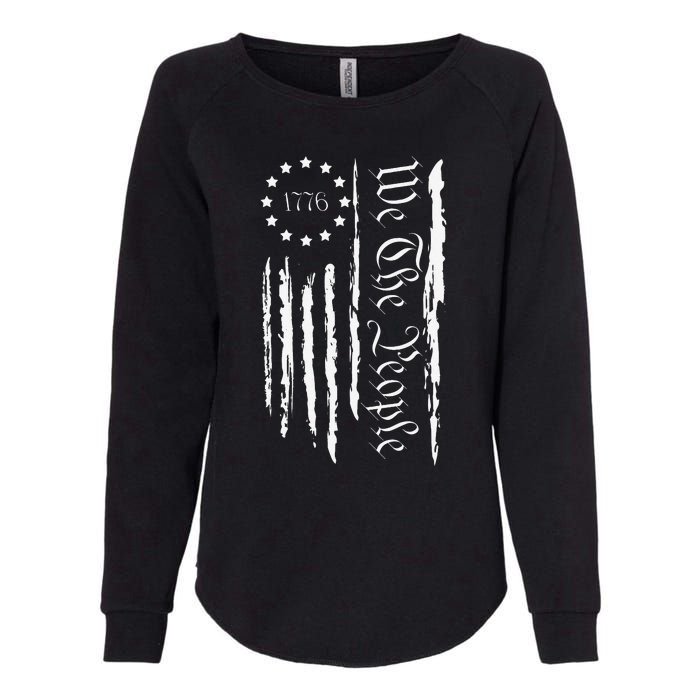 4th of July 1776 Patriotic  USA Flag Womens California Wash Sweatshirt