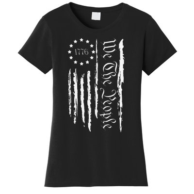 4th of July 1776 Patriotic  USA Flag Women's T-Shirt