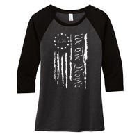 4th of July 1776 Patriotic  USA Flag Women's Tri-Blend 3/4-Sleeve Raglan Shirt