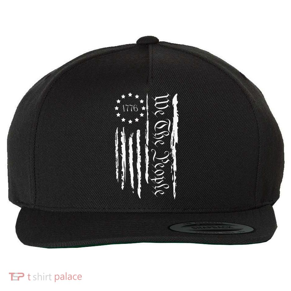 4th of July 1776 Patriotic  USA Flag Wool Snapback Cap