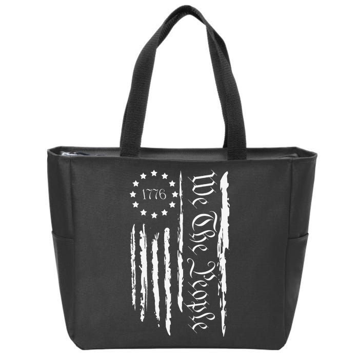 4th of July 1776 Patriotic  USA Flag Zip Tote Bag