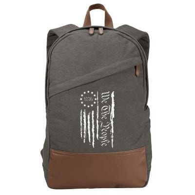 4th of July 1776 Patriotic  USA Flag Cotton Canvas Backpack