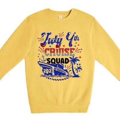 4Th Of July Cruise Squad Matching Vacation Cruise Ship Gift Premium Crewneck Sweatshirt