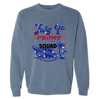 4Th Of July Cruise Squad Matching Vacation Cruise Ship Gift Garment-Dyed Sweatshirt