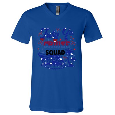 4Th Of July Cruise Squad Matching Vacation Cruise Ship Gift V-Neck T-Shirt