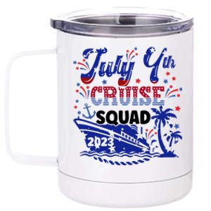 4Th Of July Cruise Squad Matching Vacation Cruise Ship Gift 12 oz Stainless Steel Tumbler Cup