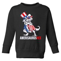 4th Of July T Rex Dinosaur Amerisaurus Rex Toddler Sweatshirt