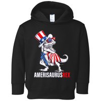 4th Of July T Rex Dinosaur Amerisaurus Rex Toddler Hoodie