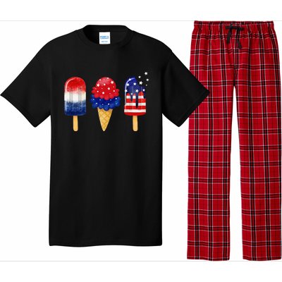 4th of July Popsicle American Flag Patriotic Summer Pajama Set