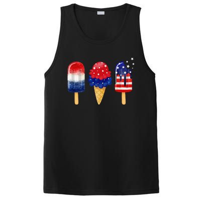 4th of July Popsicle American Flag Patriotic Summer PosiCharge Competitor Tank