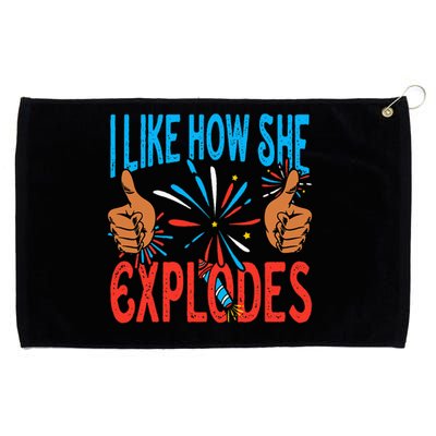 4th Of July I Like How He Bangs Explodes Fireworks Funny Couple Gift Grommeted Golf Towel