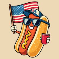 4th Of July Hotdog Funny Fourth Of July Patriotic Bag
