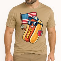 4th Of July Hotdog Funny Fourth Of July Patriotic Cooling Performance Crew T-Shirt