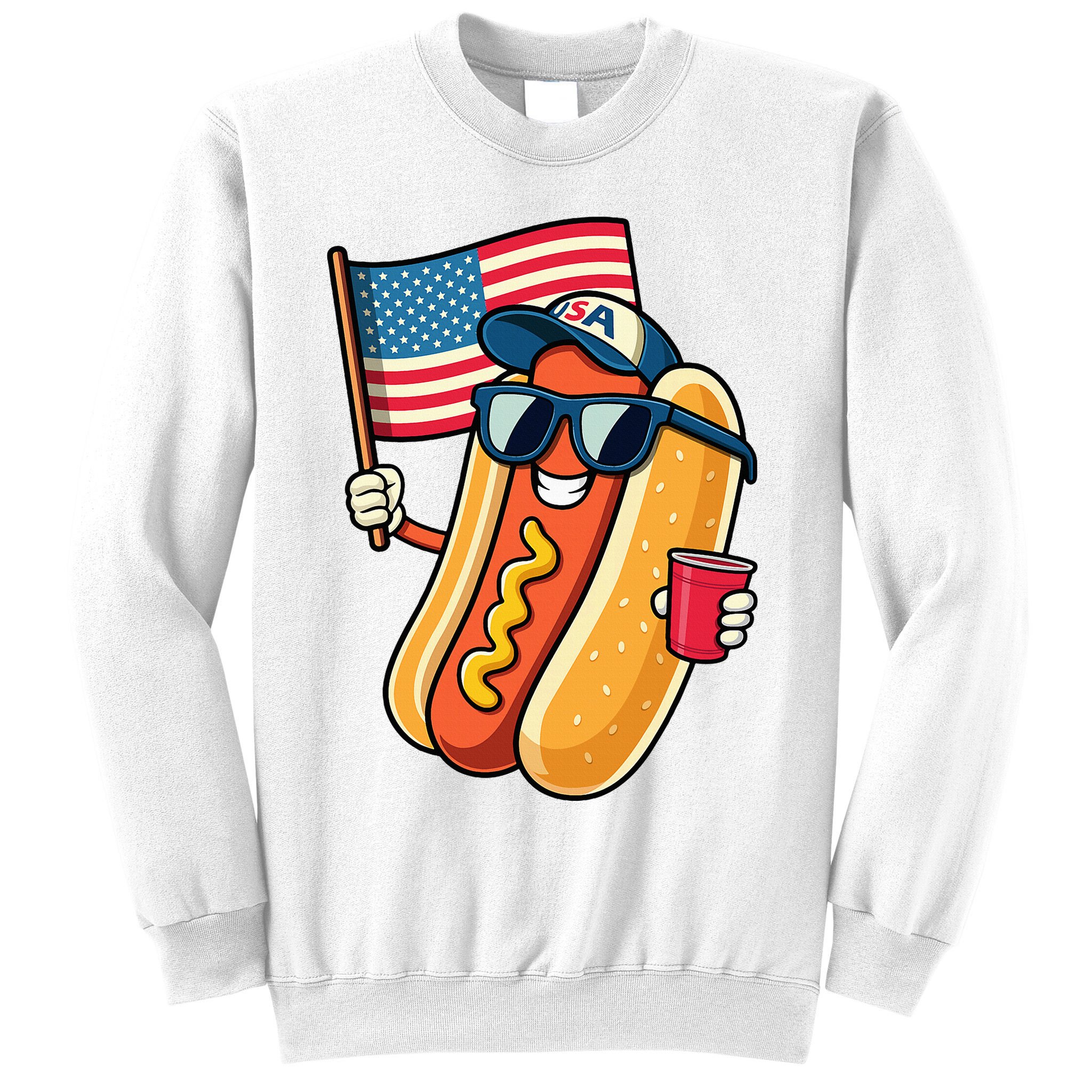 4th Of July Hotdog Funny Fourth Of July Patriotic Sweatshirt