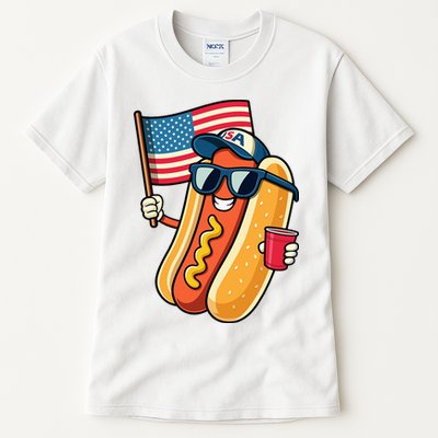 4th Of July Hotdog Funny Fourth Of July Patriotic Tall T-Shirt