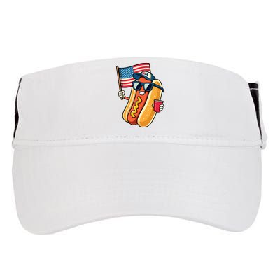 4th Of July Hotdog Funny Fourth Of July Patriotic Adult Drive Performance Visor