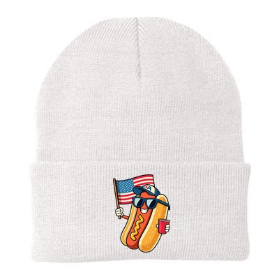 4th Of July Hotdog Funny Fourth Of July Patriotic Beanie