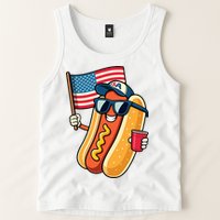 4th Of July Hotdog Funny Fourth Of July Patriotic Tank Top