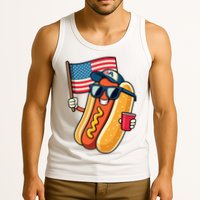 4th Of July Hotdog Funny Fourth Of July Patriotic Tank Top