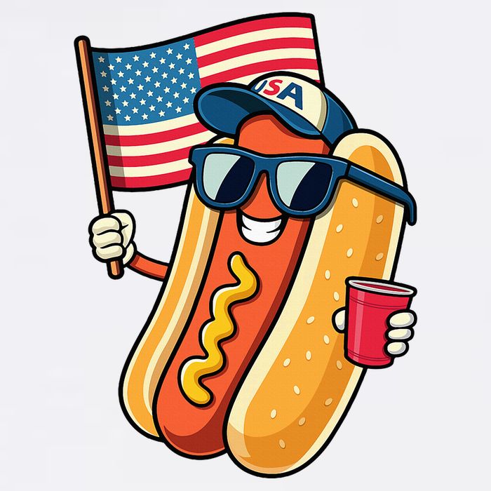 4th Of July Hotdog Funny Fourth Of July Patriotic Wool Snapback Cap