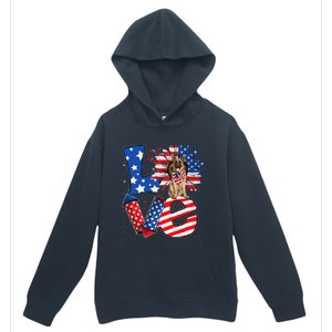 4th of July Decor Patriotic LOVE German Shepherd Dog USA Urban Pullover Hoodie