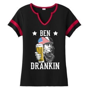 4th Of July Tee Ben Drankin Gift Ladies Halftime Notch Neck Tee