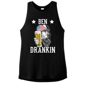 4th Of July Tee Ben Drankin Gift Ladies PosiCharge Tri-Blend Wicking Tank