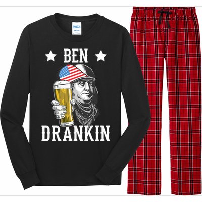 4th Of July Tee Ben Drankin Gift Long Sleeve Pajama Set