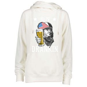 4th Of July Tee Ben Drankin Gift Womens Funnel Neck Pullover Hood