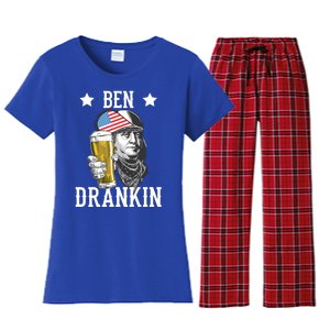 4th Of July Tee Ben Drankin Gift Women's Flannel Pajama Set