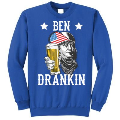 4th Of July Tee Ben Drankin Gift Tall Sweatshirt