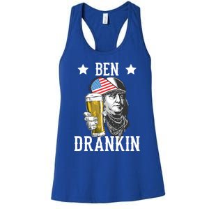 4th Of July Tee Ben Drankin Gift Women's Racerback Tank