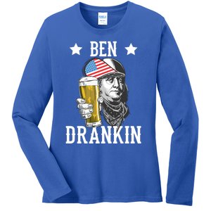 4th Of July Tee Ben Drankin Gift Ladies Long Sleeve Shirt