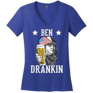 4th Of July Tee Ben Drankin Gift Women's V-Neck T-Shirt