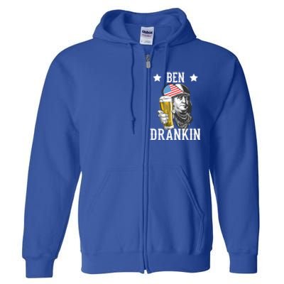 4th Of July Tee Ben Drankin Gift Full Zip Hoodie